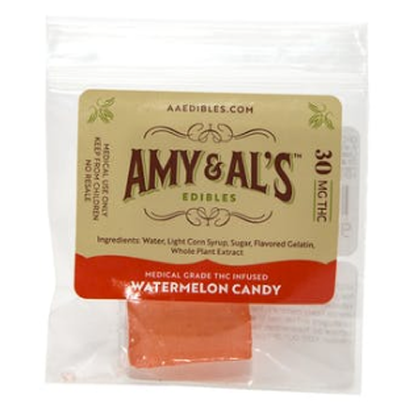 Amy & Al's Edibles Watermelon Hard Candy 30mg Leafly